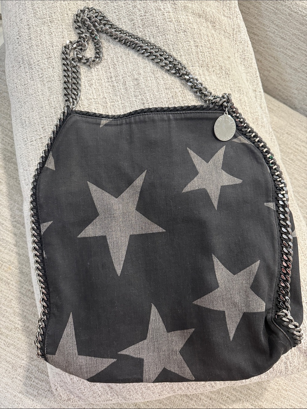 Stella McCartney Denim Chain Shoulder Bag